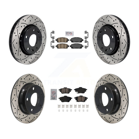 Front Rear Ceramic Pad Drill Slot Disc Brake Rotor Kit For Nissan Sentra rear brakes KDA-102976