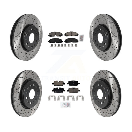 Front Rear Ceramic Pad Drill Slot Brake Rotor Kit For Chevrolet Traverse Blazer GMC Buick KDA-102977