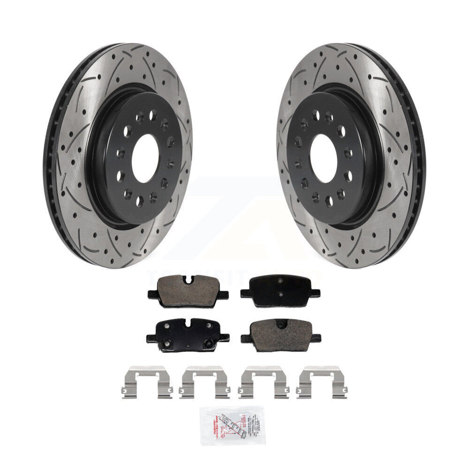 Rear Drill Slot Brake Rotor Ceramic Pad Kit For Chevrolet Traverse Blazer Cadillac EV GMC KDA-103000