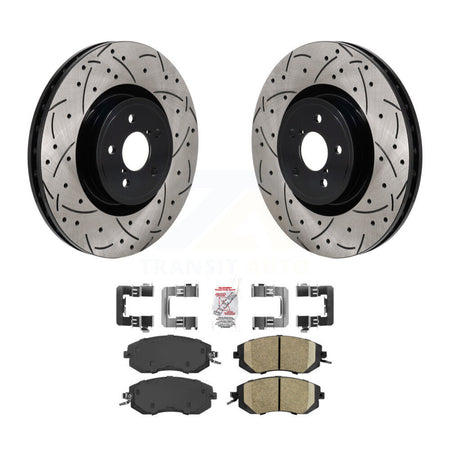 Front Drill Slot Brake Rotors Ceramic Pad Kit For 19 Toyota 86 Base GT With Brembo Brakes KDA-103040