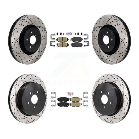 Front Rear Ceramic Pad Drilled Slot Brake Rotor Kit For 2019 Toyota 86 With Brembo Brakes KDA-103061