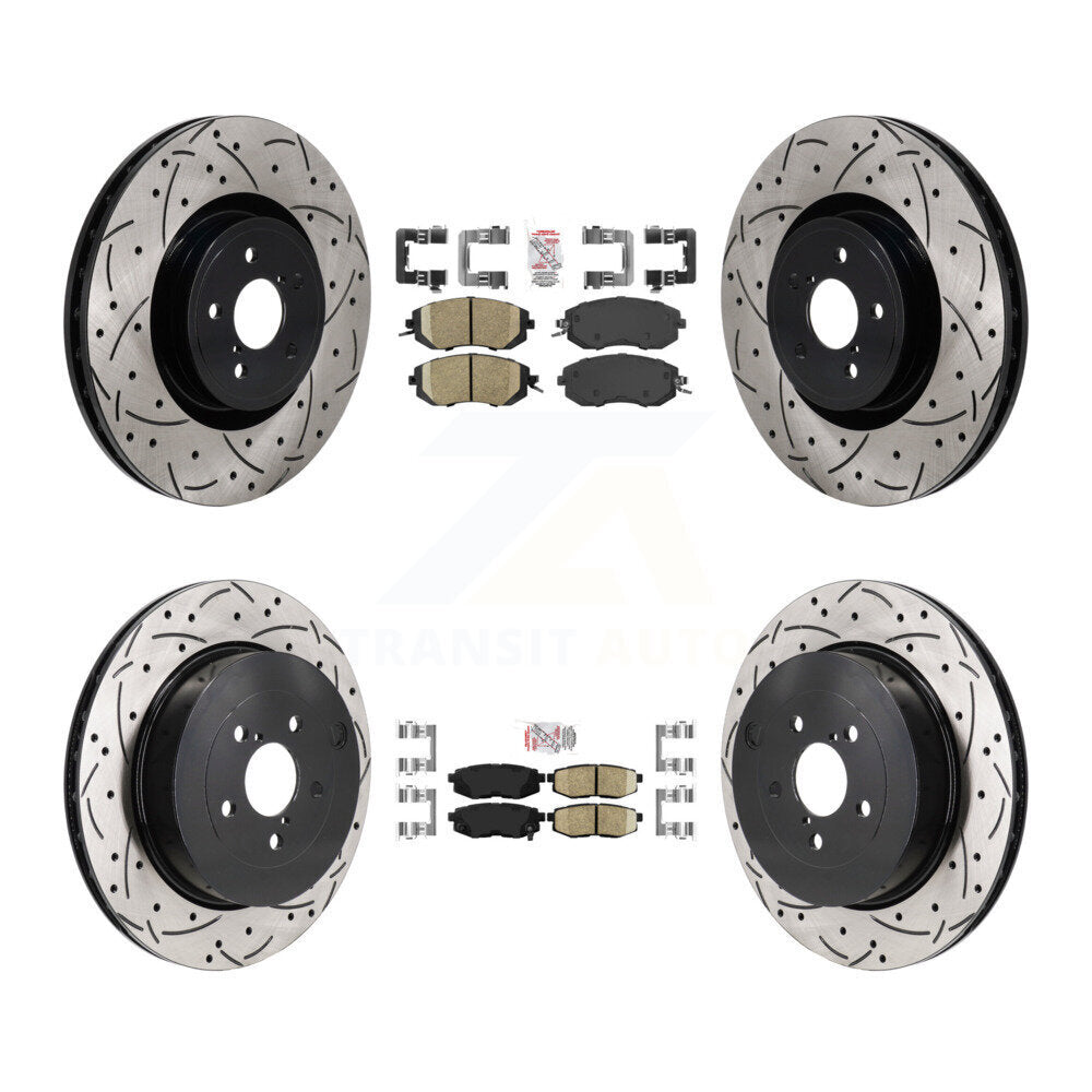 Front Rear Ceramic Pad Drilled Slot Brake Rotor Kit For 2019 Toyota 86 With Brembo Brakes KDA-103062