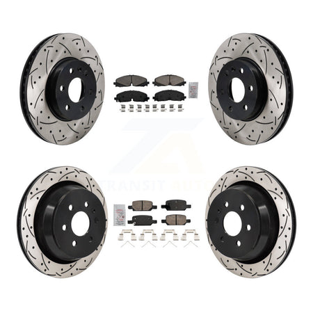 Front Rear Ceramic Pad Drill Slot Disc Brake Rotors Kit For Chevrolet Colorado GMC Canyon KDA-103164