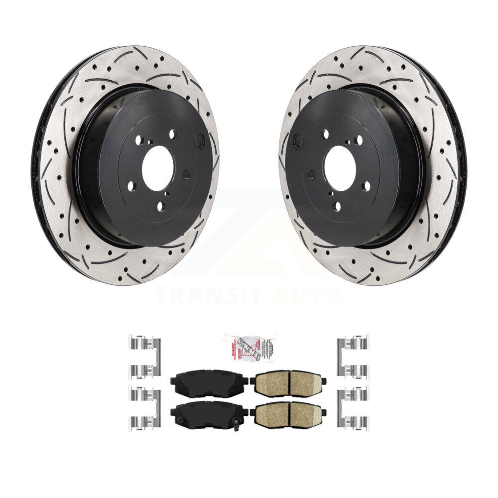 Rear Drilled Slot Brake Rotor Ceramic Pad Kit For Subaru BRZ Toyota 86 With Brembo Brakes KDA-103207