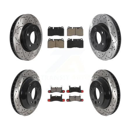 Front Rear Disc Brake Rotors And Ceramic Pads Kit (6Pc) For Volkswagen Touareg KDC-100005