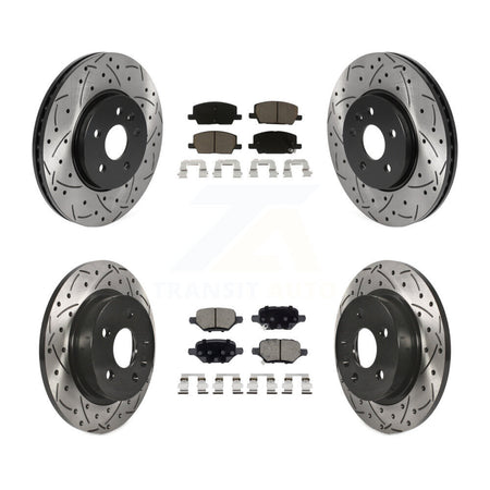 Front Rear Drilled Slot Disc Brake Rotors Ceramic Pad Kit For Buick Encore Chevrolet Trax KDC-100430