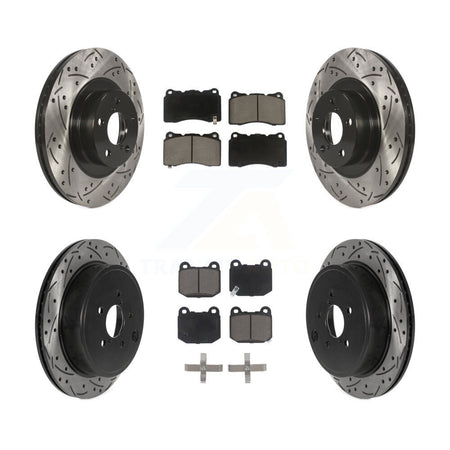 Front Rear Drill Slot Brake Rotors Ceramic Pad Kit For 2019 Toyota 86 TRD Special Edition KDC-100476