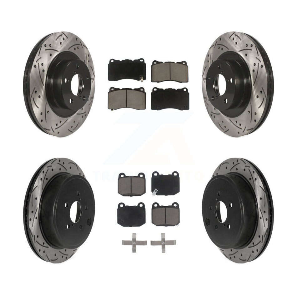 Front Rear Drill Slot Brake Rotors Ceramic Pad Kit For 2019 Toyota 86 TRD Special Edition KDC-100476