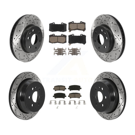 Front Rear Drill Slot Disc Brake Rotors Ceramic Pad Kit For Chevrolet Colorado GMC Canyon KDC-100670