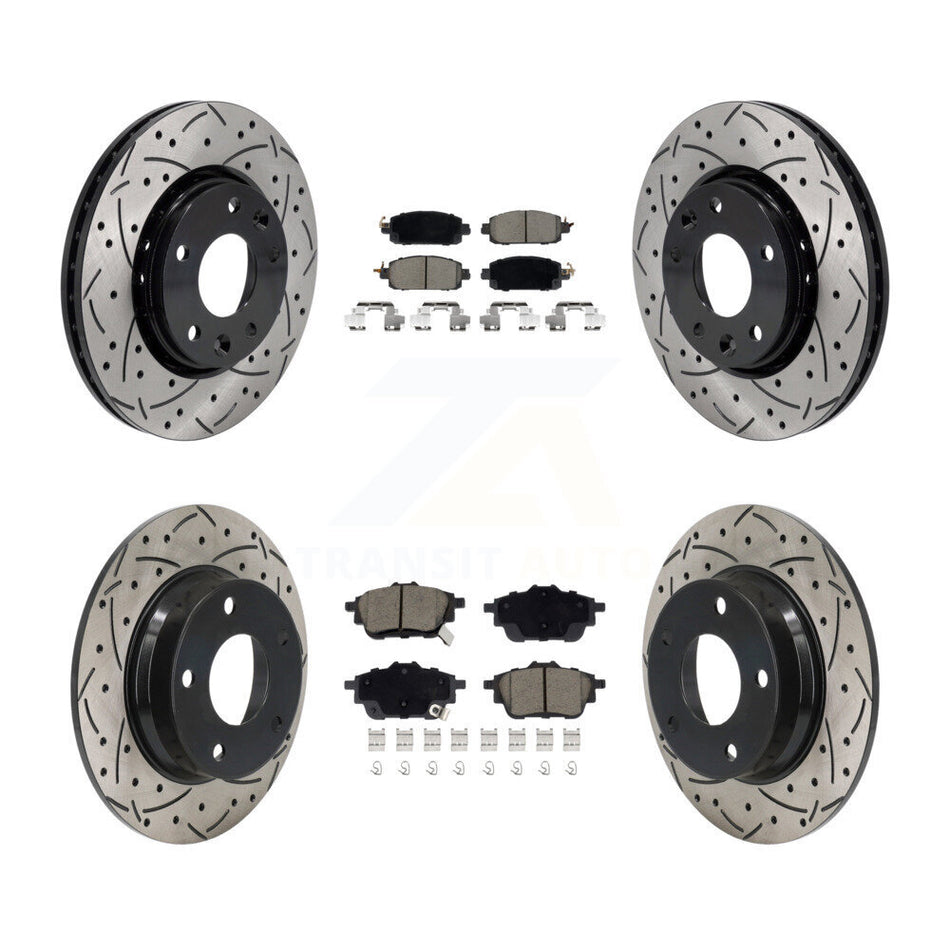 Front Rear Drill Slot Disc Brake Rotor Ceramic Pad Kit For Nissan Sentra rear brakes KDC-101068