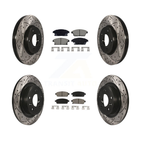Front Rear Drilled Slot Brake Rotor Ceramic Pad Kit For Chevrolet Cruze Buick Verano Volt KDC-101076