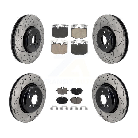Front Rear Disc Brake Rotor And Ceramic Pad Kit (6Pc) For BMW iX 640i xDrive Gran Turismo KDC-101129