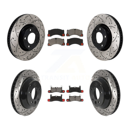 Front Rear Disc Brake Rotors Ceramic Pad Kit (6Pc) For Volkswagen Touareg Porsche Cayenne KDC-101133