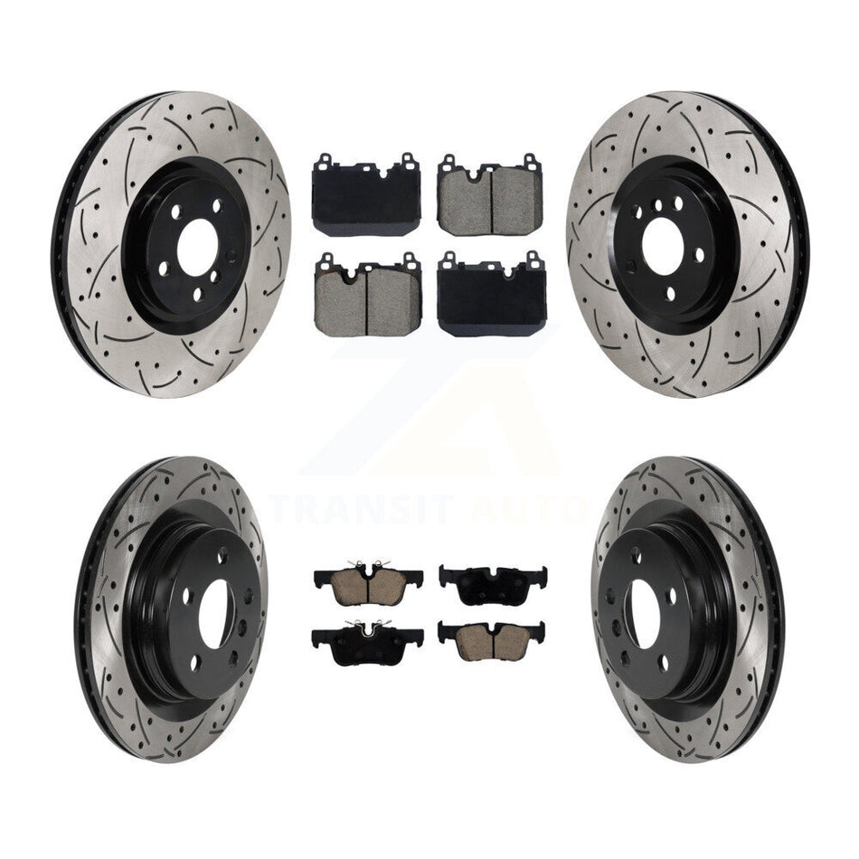 Front Rear Disc Brake Rotors And Ceramic Pads Kit (6Pc) For Mini Cooper Countryman KDC-101134