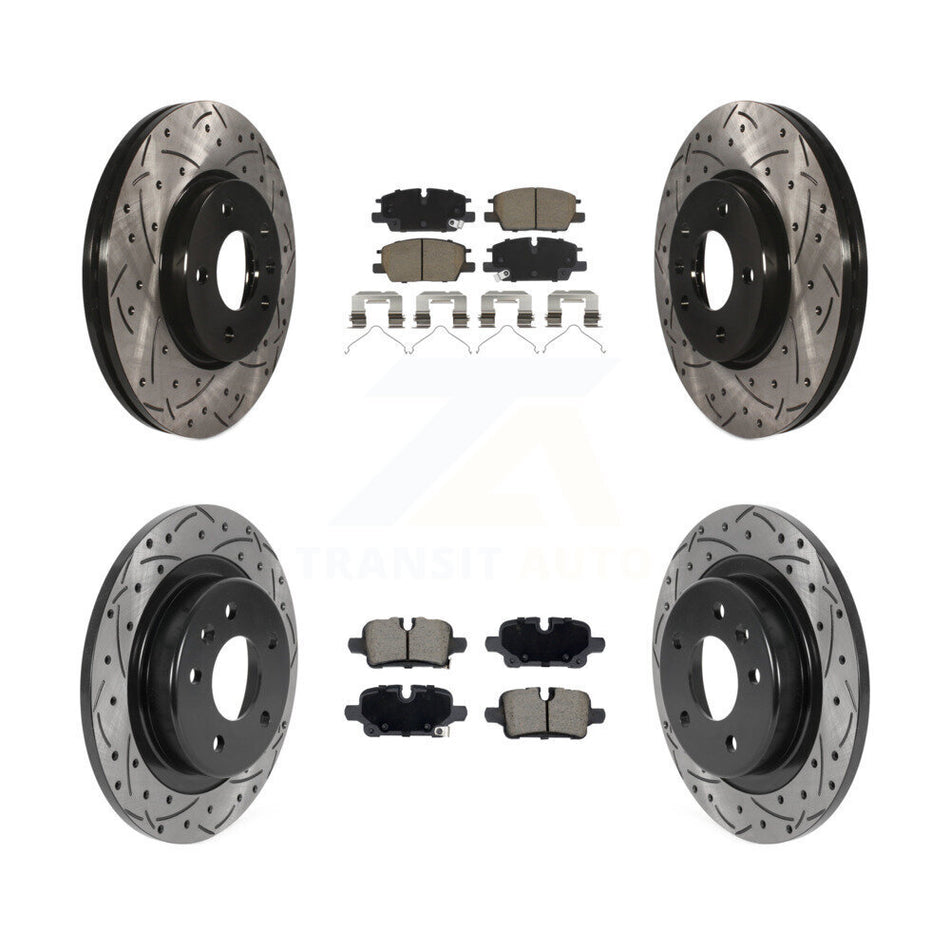 Front Rear Drill Slot Disc Brake Rotors Ceramic Pad Kit For Chevrolet Equinox GMC Terrain KDC-101193