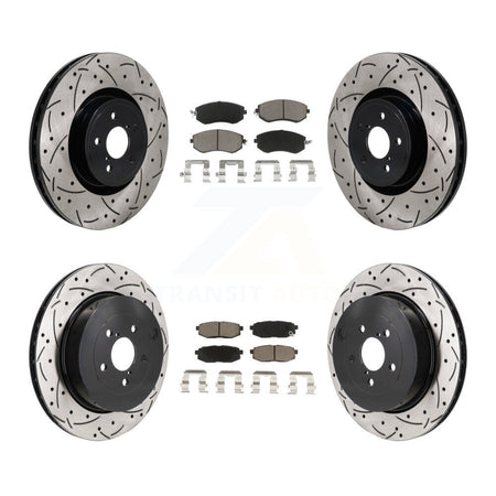 Front Rear Drilled Slot Brake Rotor Ceramic Pad Kit For 2019 Toyota 86 With Brembo Brakes KDC-101223