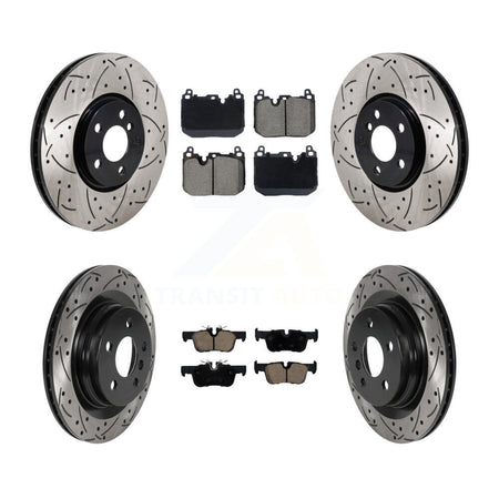 Front Rear Drill Slot Disc Brake Rotor Ceramic Pad Kit For Mini Cooper Countryman Clubman KDC-101230