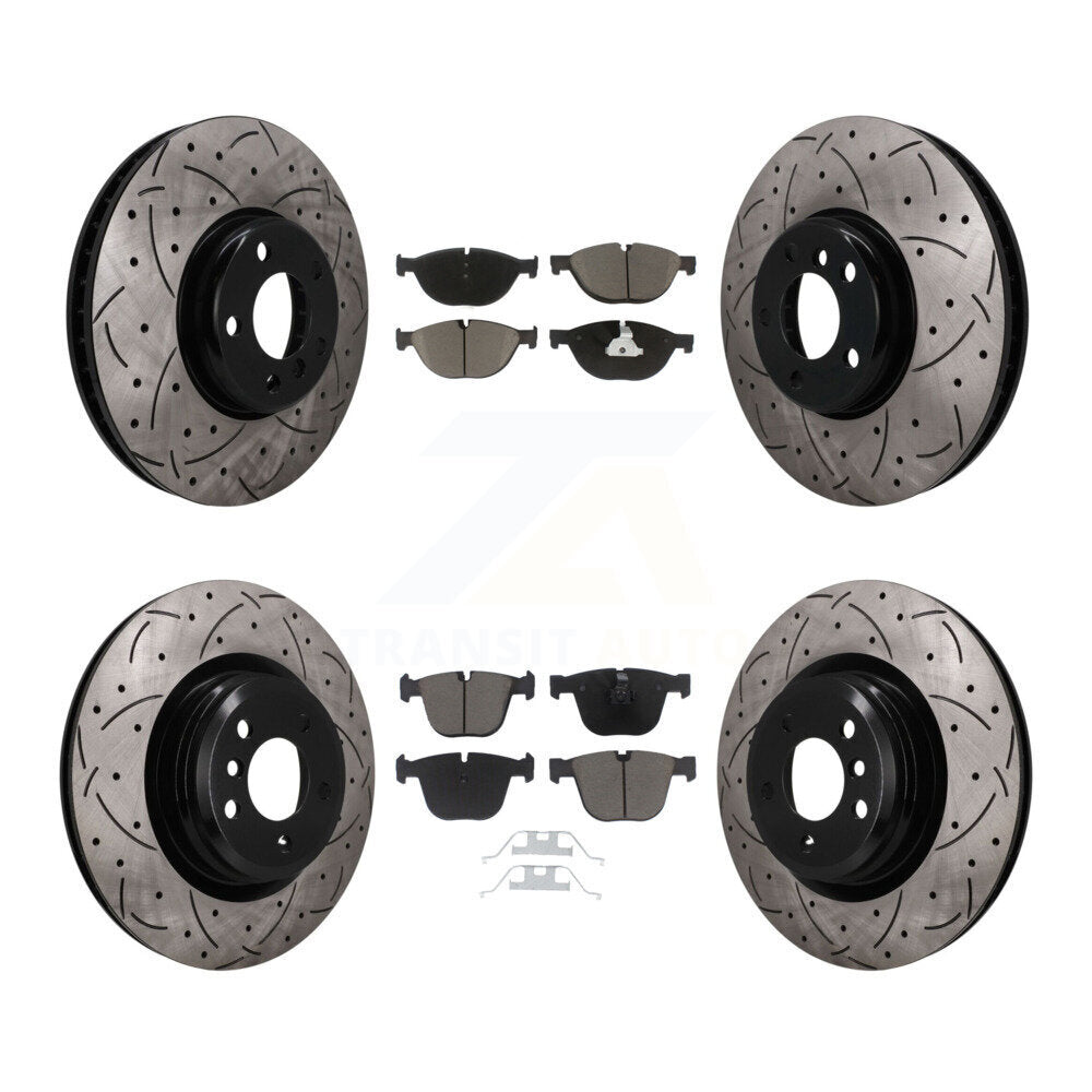 Front Rear Disc Brake Rotors And Ceramic Pads Kit (6Pc) For 2013 BMW ActiveHybrid 7 KDC-101668