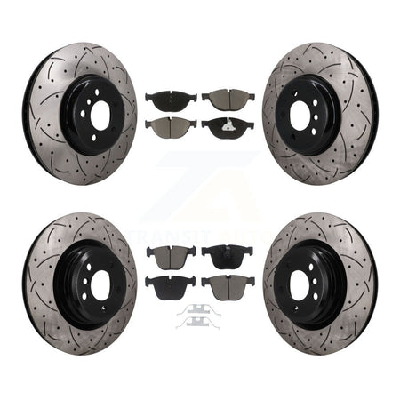 Front Rear Disc Brake Rotors And Ceramic Pads Kit (6Pc) For BMW 750i xDrive 750Li 550i GT KDC-101669