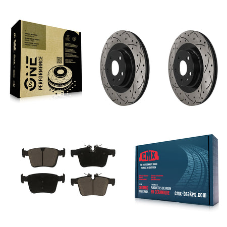 Rear Drill Slot Brake Rotor Ceramic Pad Kit For Volvo XC60 XC90 S60 V90 Cross Country S90 KDC-101873