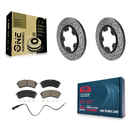 Rear Drill Slot Brake Rotors Ceramic Pad Kit For Ford Transit-250 Transit-150 Transit-350 KDC-101877
