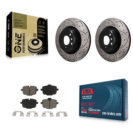 Rear Drill Slot Brake Rotor Ceramic Pad Kit For 2016-2019 BMW Alpina B6 xDrive Gran Coupe KDC-101889