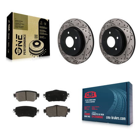 Rear Coat Drill Slot Disc Brake Rotor Ceramic Pad Kit For Nissan Rogue Sport Qashqai LEAF KDC-101894