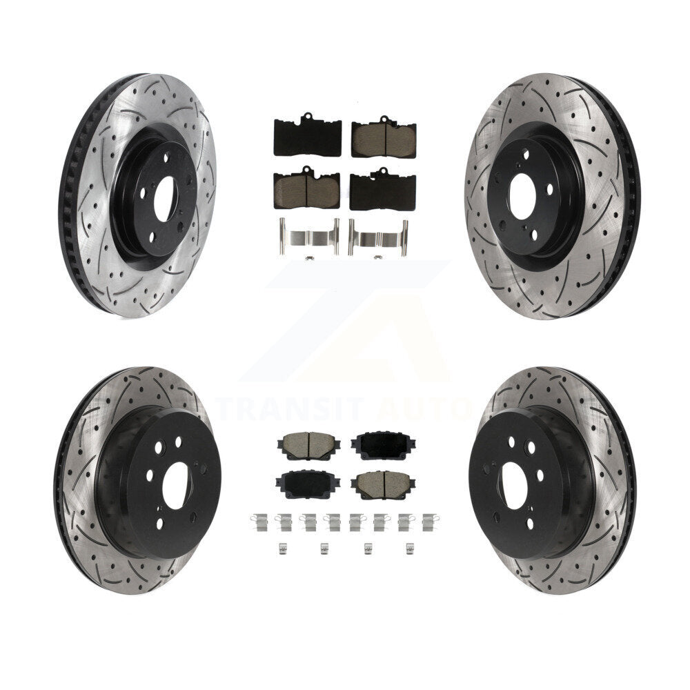 Front Rear Disc Brake Rotors And Ceramic Pads Kit (6Pc) For 2021 Lexus IS350 RC350 Base KDC-101962