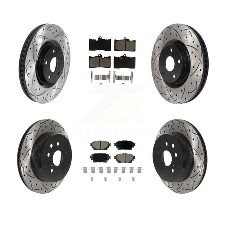 Front Rear Disc Brake Rotors And Ceramic Pads Kit (6Pc) For 2021 Lexus IS350 RC350 Base KDC-101962