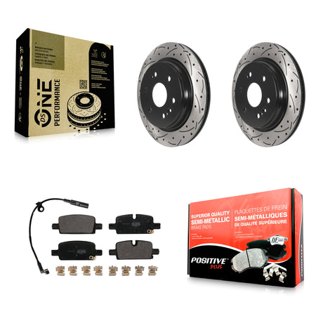 Rear Drill Slot Brake Rotor Semi-Metallic Pad Kit For GMC Chevrolet Silverado 1500 Sierra KDF-101071