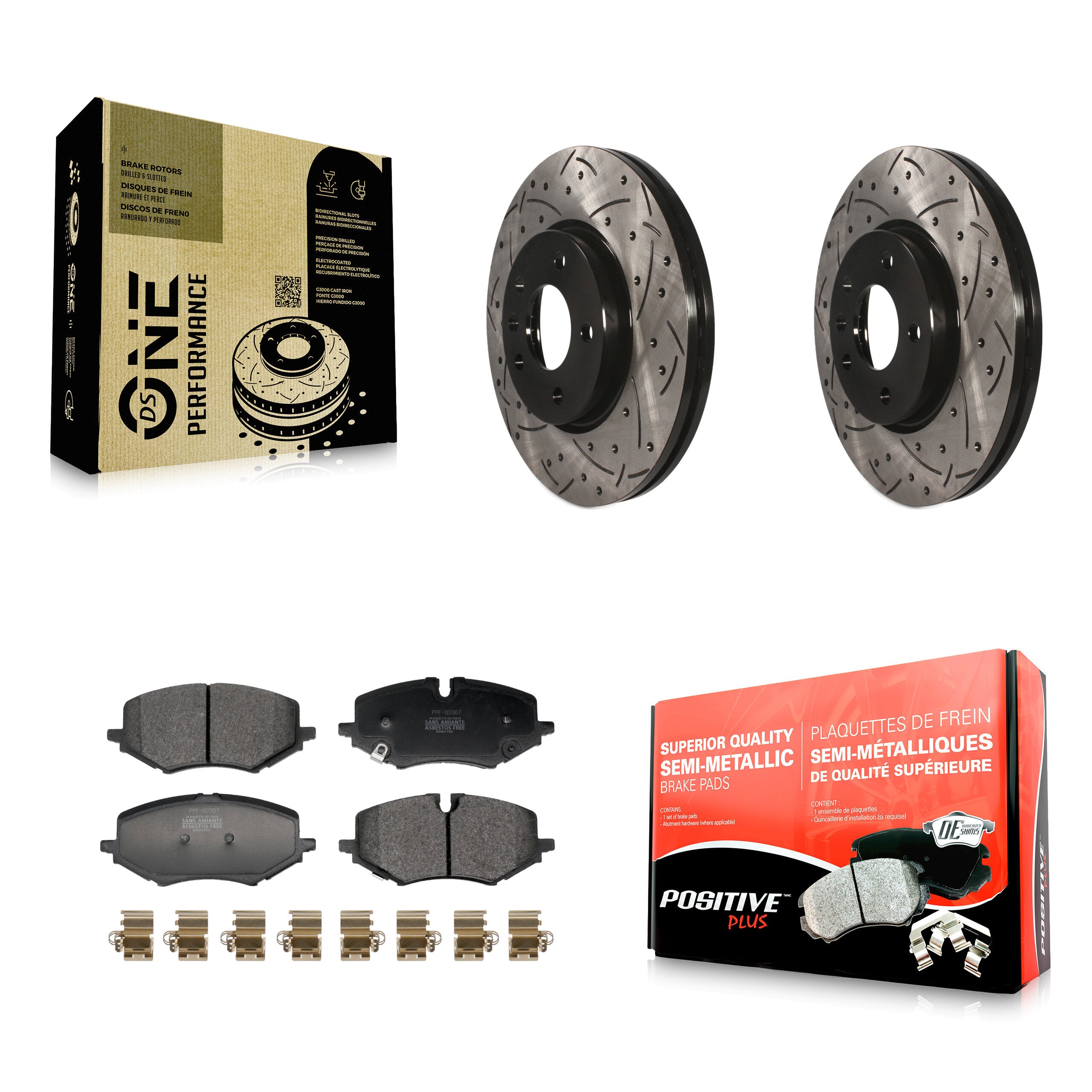 Front Drill Slot Brake Rotor Semi-Metallic Pad Kit For Chevrolet Trailblazer Buick Encore KDF-101206