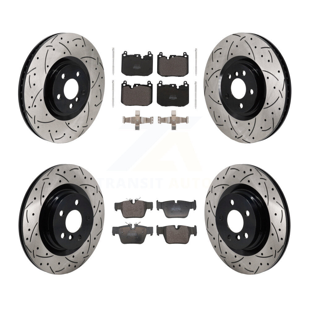 Front Rear Disc Brake Rotors & Semi-Metallic Pad Kit (6Pc) For BMW X2 Mini Cooper Clubman KDF-101229
