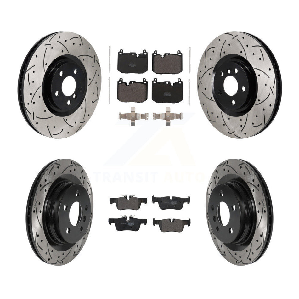Front Rear Disc Brake Rotors And Semi-Metallic Pads Kit (6Pc) For Mini Cooper Countryman KDF-101230