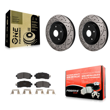 Front Drill Slot Brake Rotors Semi-Metallic Pad Kit For Subaru Forester Outback Crosstrek KDF-101879