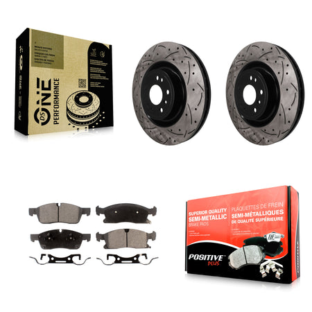 Front Drill Slot Brake Rotors Semi-Metallic Pad Kit For Mercedes-Benz GL350 GLE400 GLS450 KDF-101913