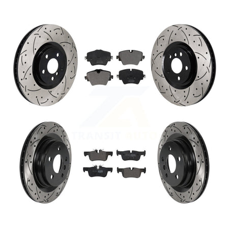 Front Rear Disc Brake Rotors And Semi-Metallic Pads Kit (6Pc) For BMW 228i Gran Coupe KDF-102015