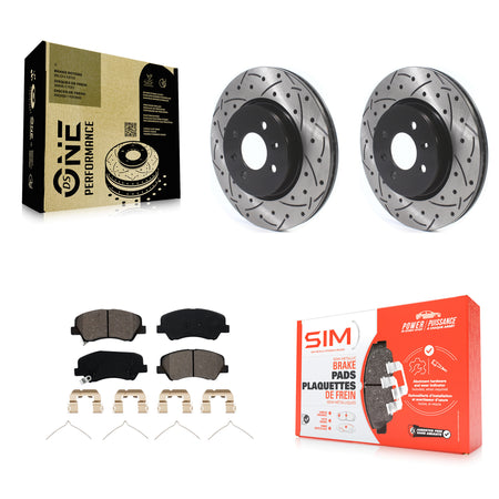 Front Coated Drill Slot Disc Brake Rotor Semi-Metallic Pad Kit For Kia Rio Hyundai Accent KDS-100860