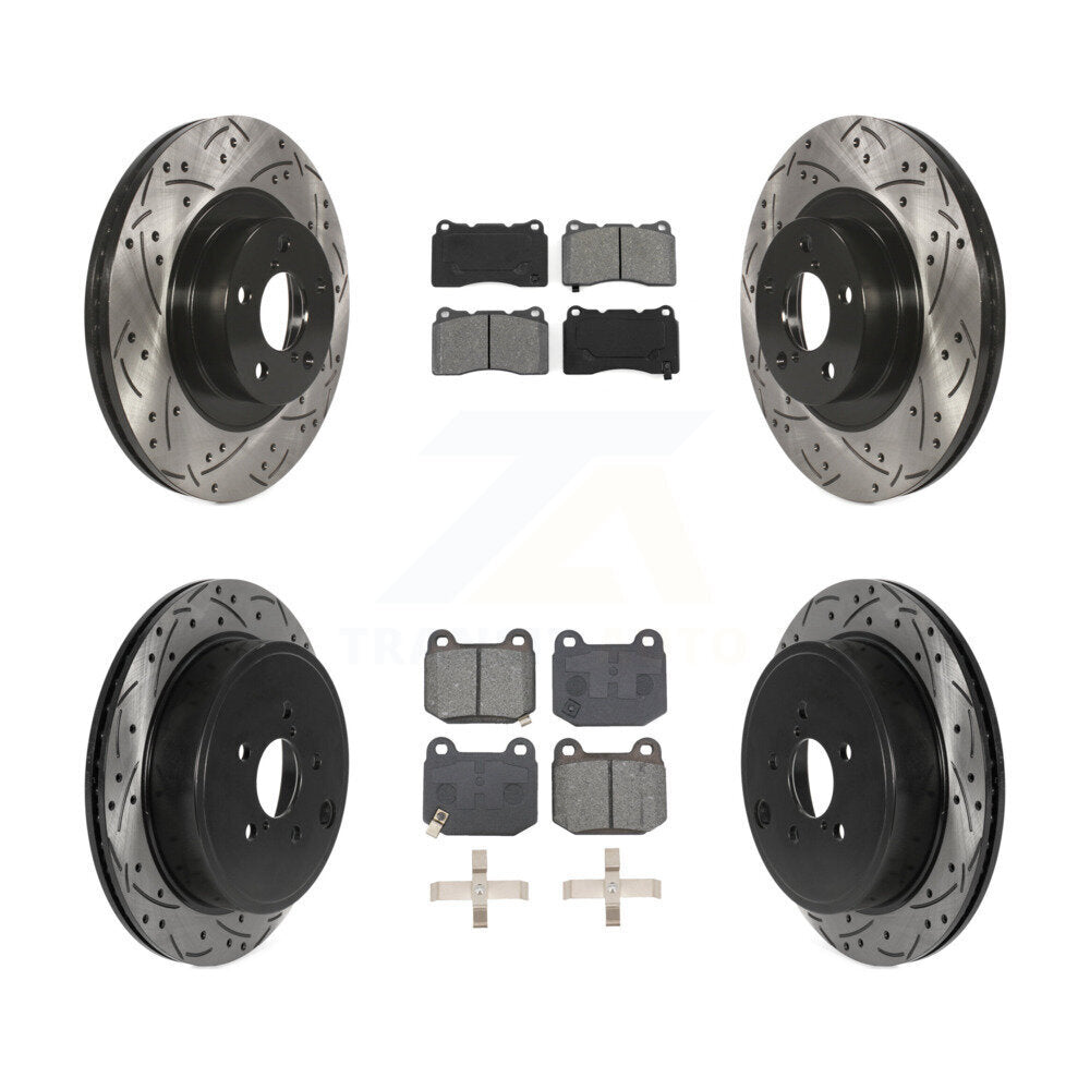 Front Rear Drill Slot Brake Rotor Semi-Metallic Pad Kit For Toyota 86 TRD Special Edition KDS-100943