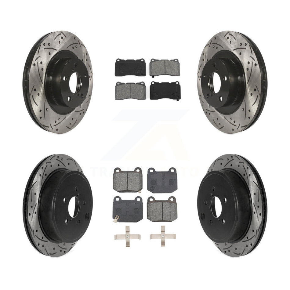 Front Rear Drill Slot Brake Rotor Semi-Metallic Pad Kit For Toyota 86 TRD Special Edition KDS-100943