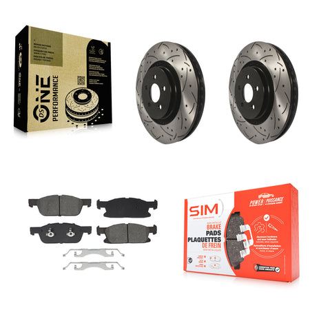 Front Coat Drill Slot Disc Brake Rotors Semi-Metallic Pad Kit For Ford Fusion Lincoln MKZ KDS-101016