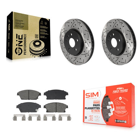 Front Drilled Slot Disc Brake Rotor Semi-Metallic Pad Kit For Chevrolet Trax Buick Encore KDS-101045