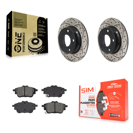 Rear Drill Slot Disc Brake Rotor Semi-Metallic Pad Kit For Nissan Sentra rear brakes KDS-101057