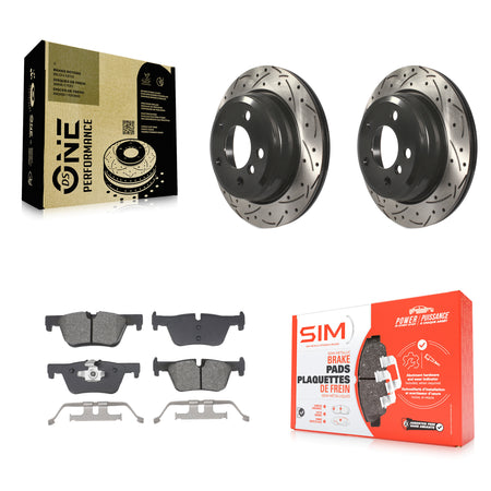 Rear Drill Slot Brake Rotor Semi-Metallic Pad Kit For BMW 328i xDrive 330i 320i 428i 328d KDS-101059