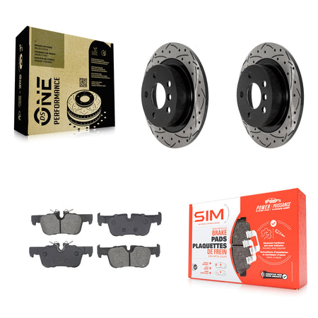 Rear Drill Slot Brake Rotors Semi-Metallic Pad Kit For Mini Cooper Countryman Clubman BMW KDS-101073