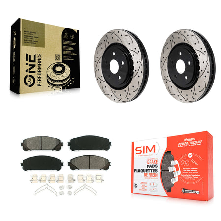Front Drill Slot Disc Brake Rotor Semi-Metallic Pad Kit For Toyota Sienna RAV4 Prime bZ4X KDS-101115