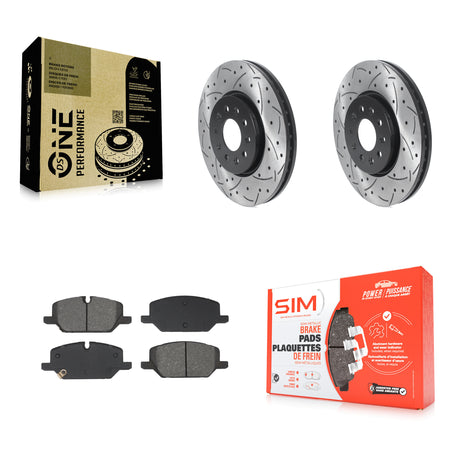Front Drill Slot Disc Brake Rotor Semi-Metallic Pad Kit For Chevrolet Equinox GMC Terrain KDS-101119