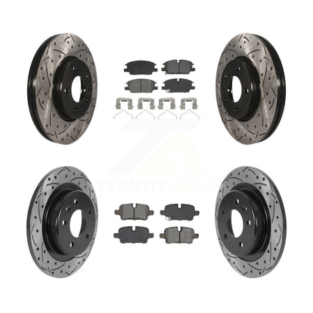 Front Rear Drill Slot Brake Rotor Semi-Metallic Pad Kit For Chevrolet Equinox GMC Terrain KDS-101128