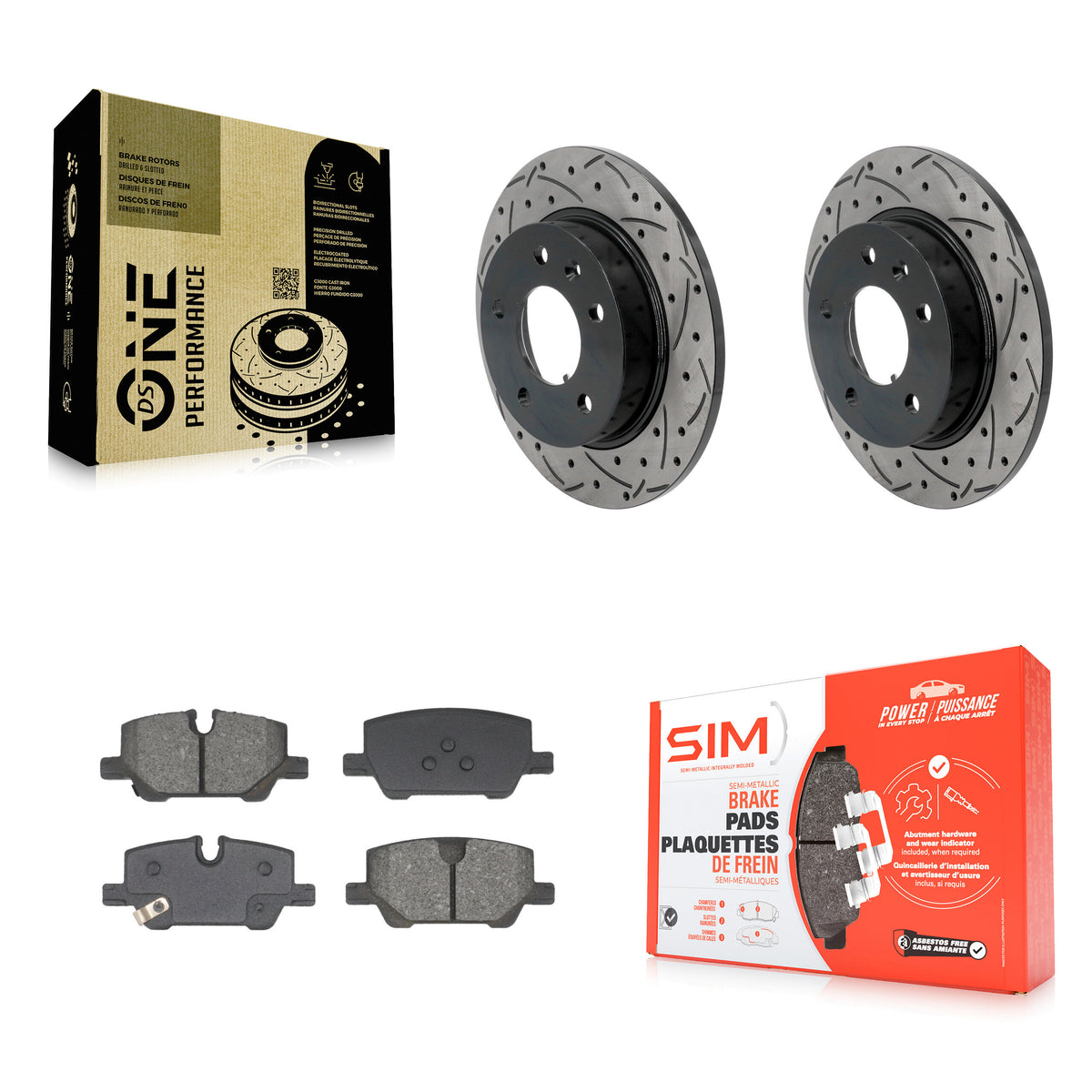 Rear Drill Slot Brake Rotors Semi-Metallic Pad Kit For Chevrolet Trailblazer Buick Encore KDS-101161