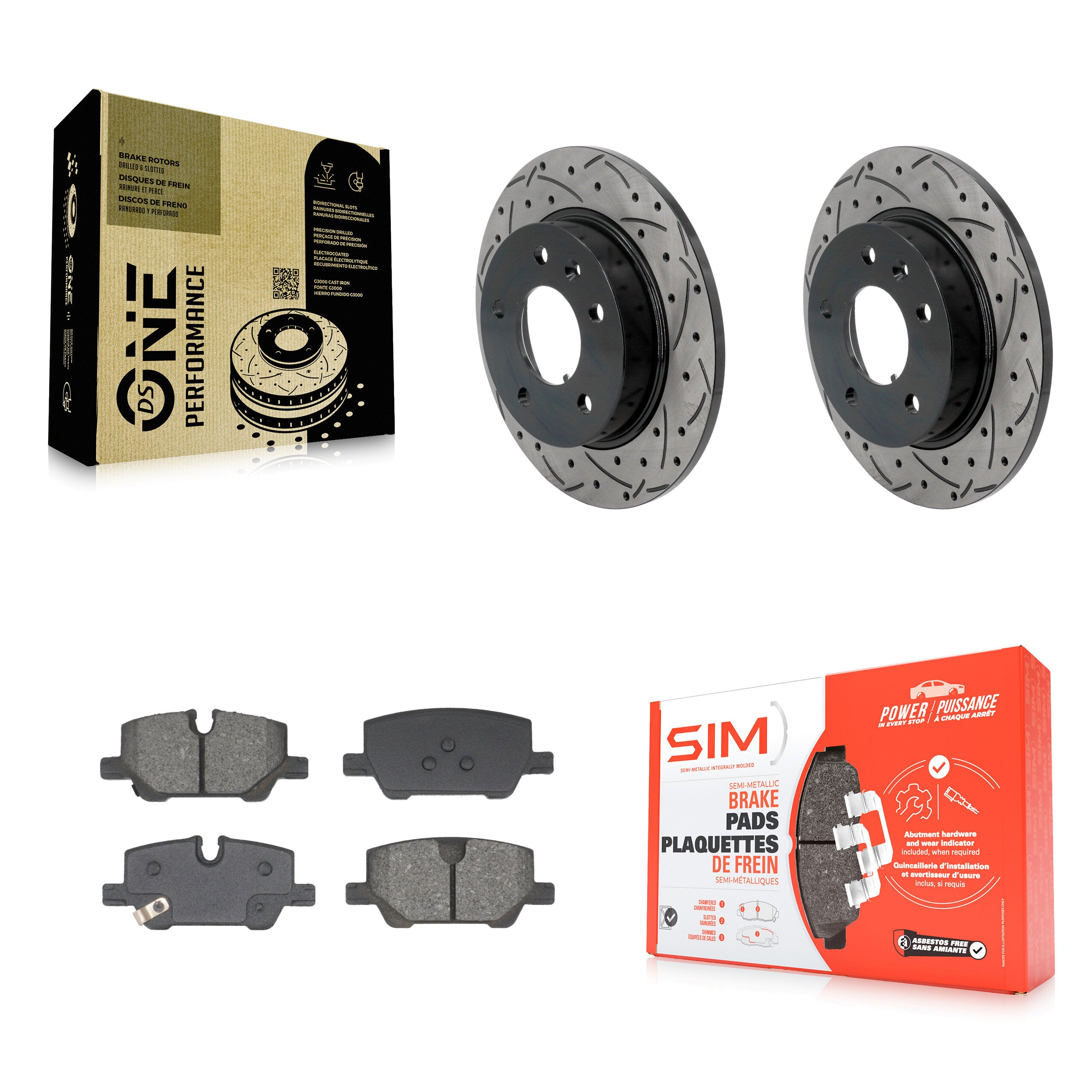 Rear Drill Slot Brake Rotors Semi-Metallic Pad Kit For Chevrolet Trailblazer Buick Encore KDS-101161
