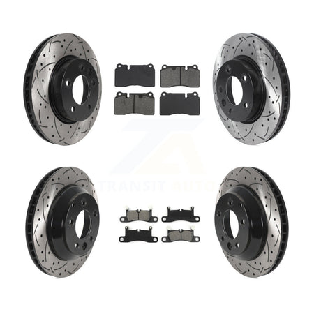 Front Rear Disc Brake Rotors And Semi-Metallic Pads Kit (6Pc) For Volkswagen Touareg KDS-101191